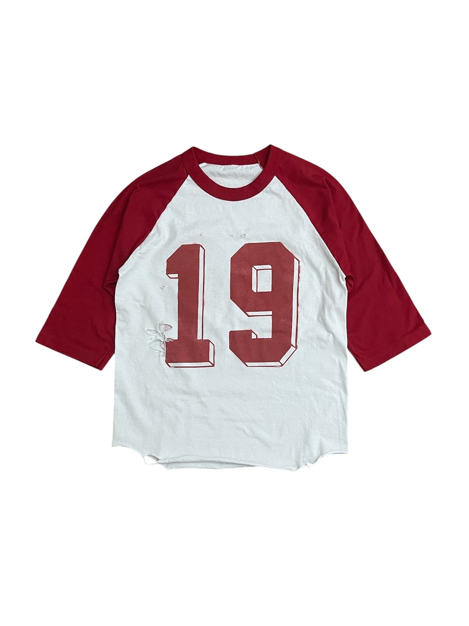 DISTRESSED "19" BEiSBOL JERSEY