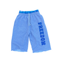 "FREEDOM" DISTRESSED SURFER SHORTS